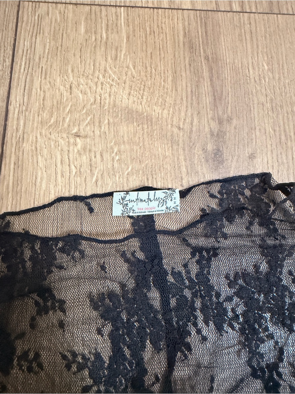 Free People Mesh Black Long Sleeve Top - Picture 2 of 3